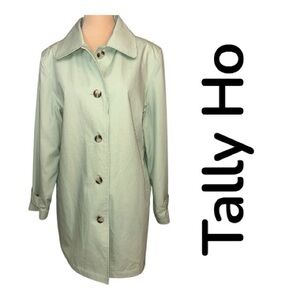 Vintage Tally Ho Pistachio Green Raincoat